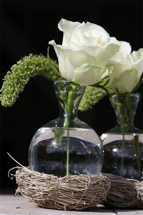 glass ball with flower