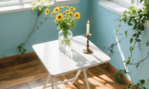 glass and plants deco