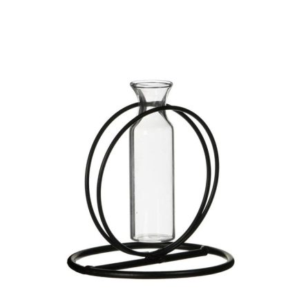 Metal circle w. tube Ø10 h.10cm